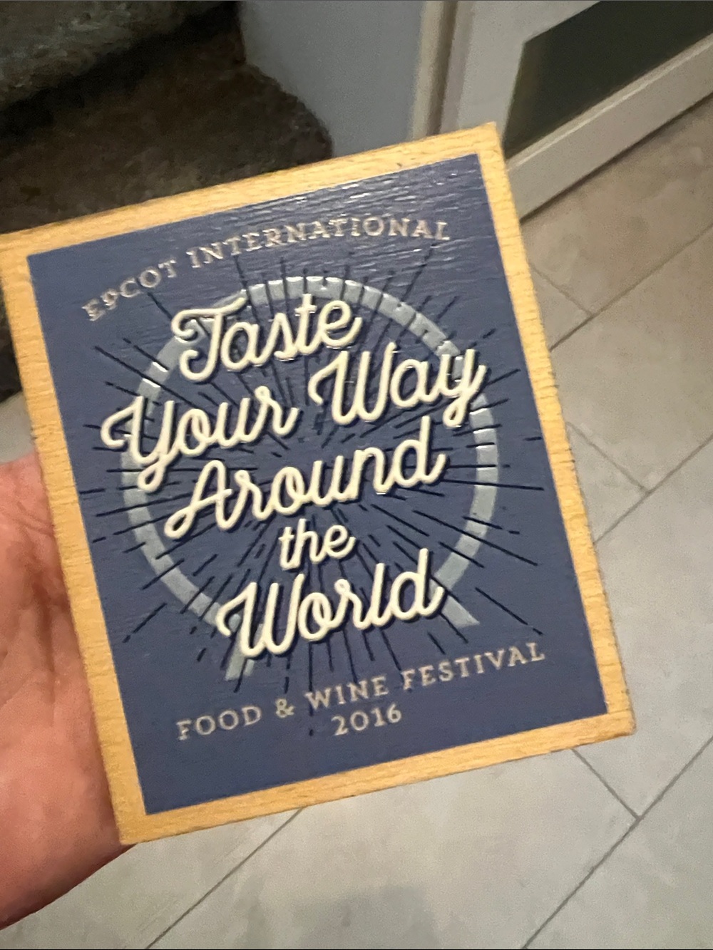 Taste Your Way Around the World Epcot Walt Disney World, 2016  food wine magnet